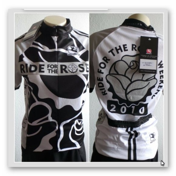 NWT Giordana Bike Jersey for the Ride Roses LIVESTRONG 2010 3/4 zipper Italy - Picture 1 of 7